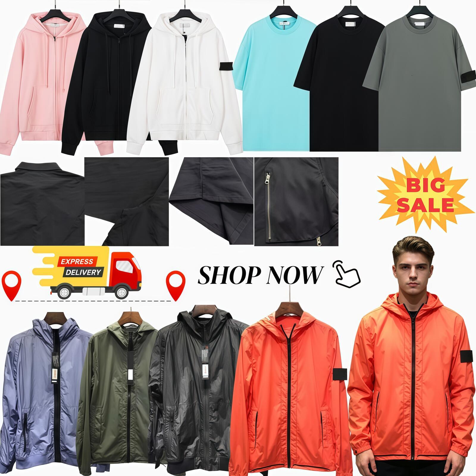 New Pull Jacket Waterproof nylon jacket Designer Topstony Long Sleeve Zipper Badges Windbreaker Men Casual Coat Windbreaker High Quality Fashion Mens Jacket 66666