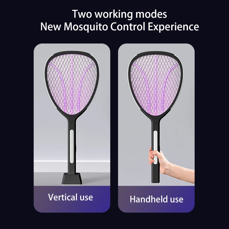 3 In 1 Widening of The Power Grid Electric Mosquito Swatter 3000V C-type Charging Mosquito and Fly Killer 260420CJ