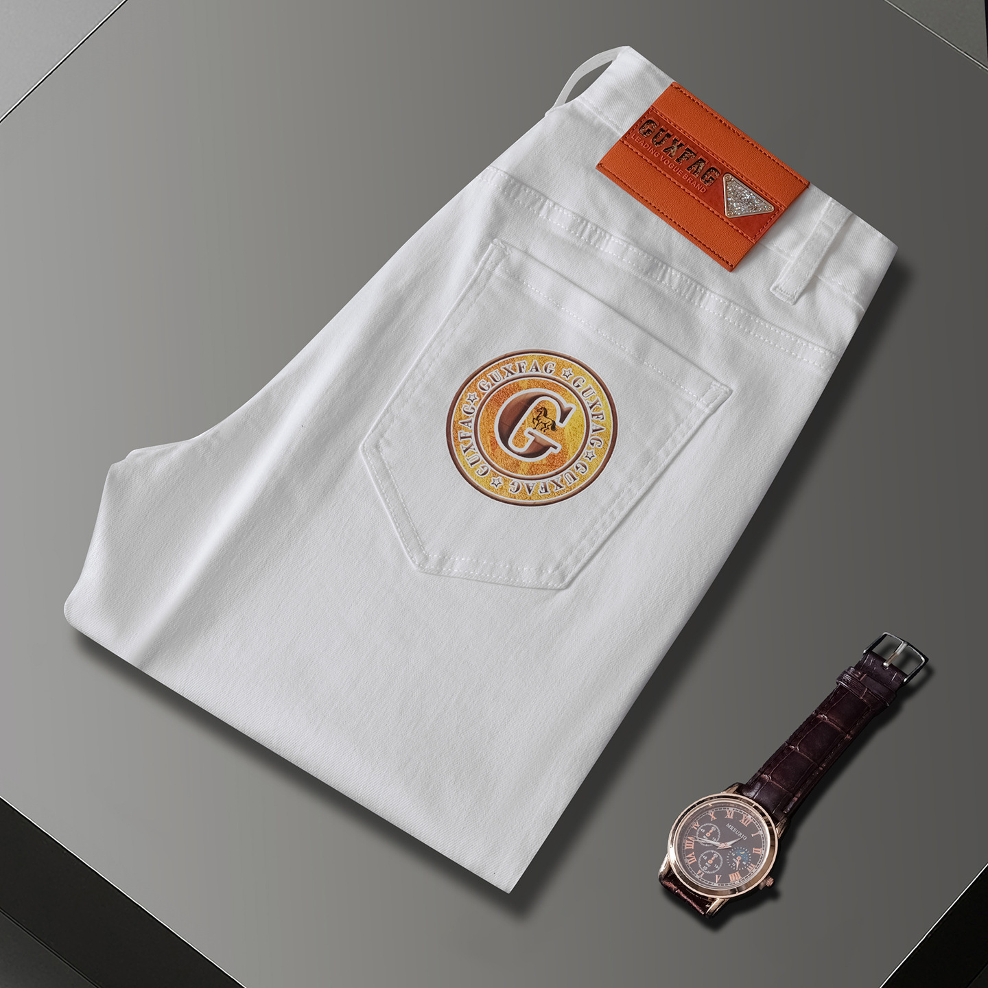 Spring And Summer Loose New Men Luxurious Lightweight Elastic Slim Fit Designer Straight Leg Jeans Fashion Brand Multifunctional Lightweight Luxury Ca