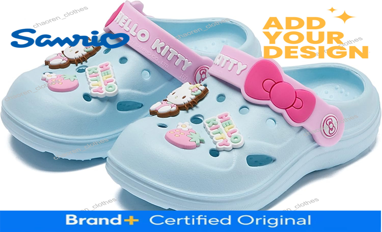 Hello Kitty Clogs Slip on Water Shoes Casual Summer for Girls Kids Children