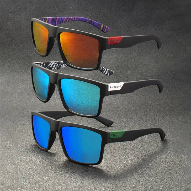 High Quality 5PCS Luxury Polarized Sunglasses Men Women Fashion Square Male Sun Glasses Vintage Driving Fishing Eyeglasses Sport Shades