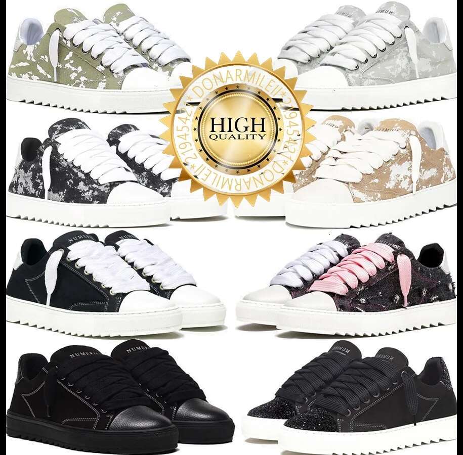 26 Quality Luxury Women Mans Numeris Atelier Trainers Casual Shoes Leather Toe Cap Thick Rubber Sole Canvas Runner Sport Flexibility Couple Skatebording With 35-46