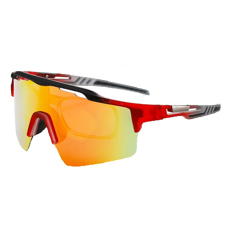 Cross-border cycling outdoor polarized glasses for driving and night vision, integrated windproof colorful sports sunglasses, can be fitted with presc