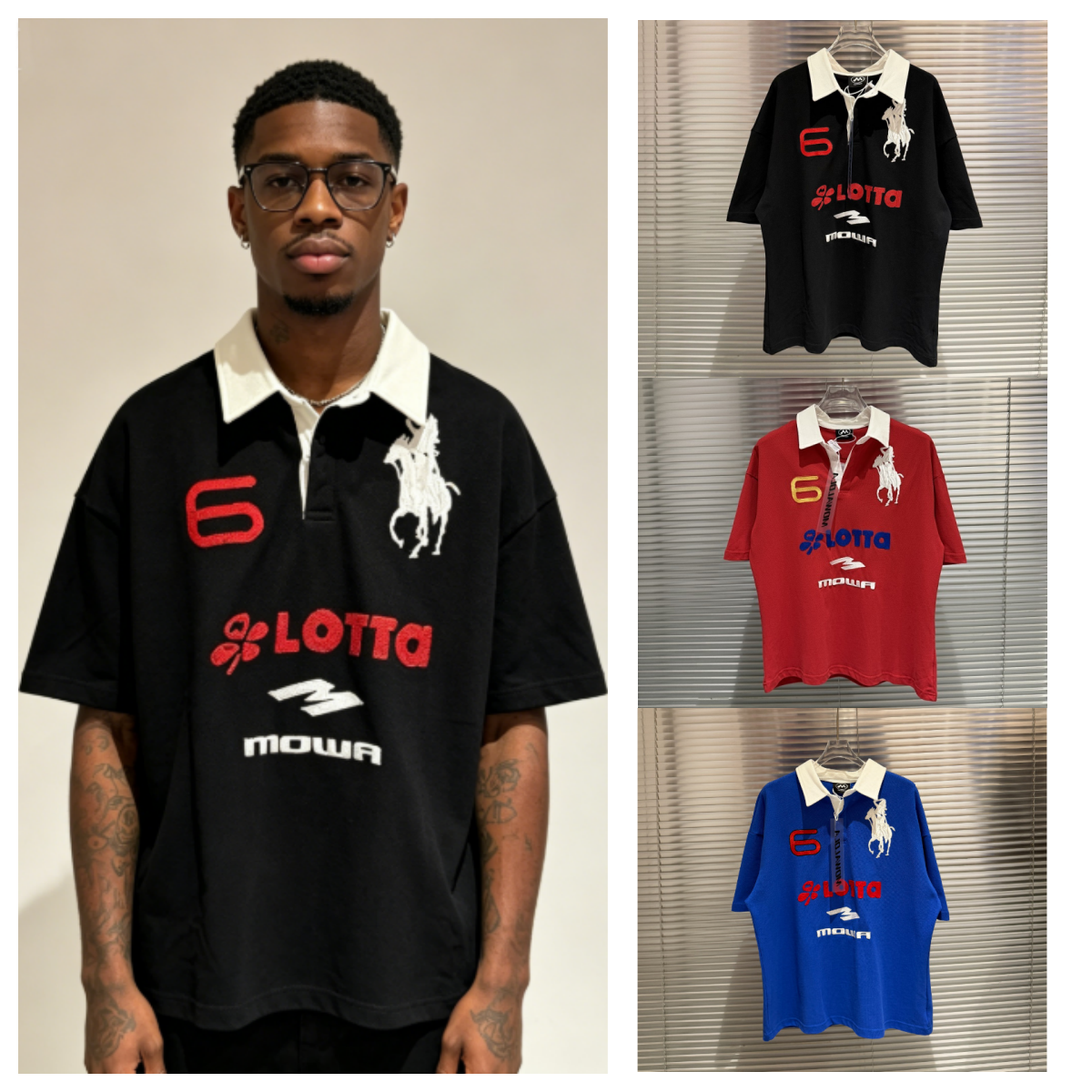 Men's T Shirts Embroidery Mowalola Tshirts Digit 6 Label Polo Tee Top Women's Cotton Short Sleeve T-shirt High-quality Hip-hop Rock Casual S