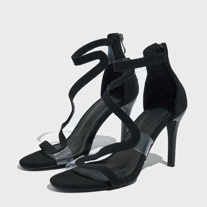 High-heeled Sandals Womens Slim Heel Strap Outdoor Fashion Roman Style Plus Size Sandals Platform Women Shoes 260421