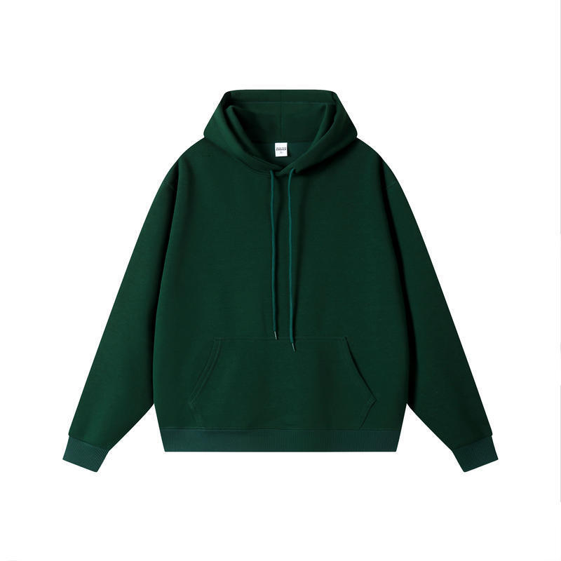 Mens Hoodies Designer Hoodies Cotton Blend Heavyweight Solid Color Zipper Pullover Loose Trendy Sweatshirt For Men Women Big Size S-4XL