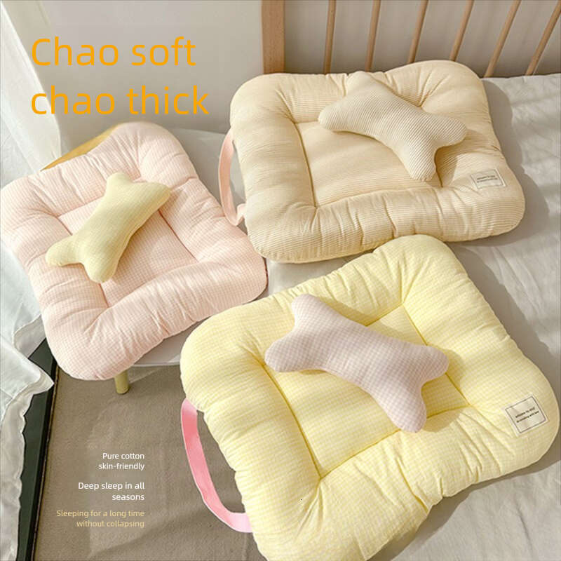 Famous brand Soft Cushion Bed All Season Mat for Sleeping Kitten Puppy Milk Cat Lying Pad Thick Mattress pupakaIK