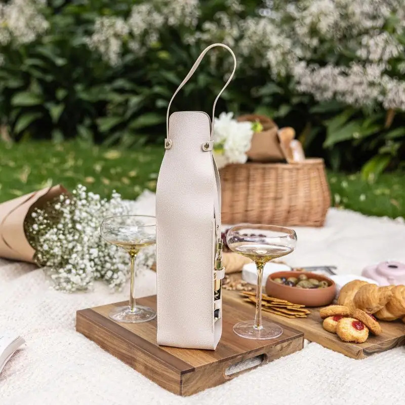 Wine Tote Wine Holder Champagne Bags Wine Carrier With Handle Liquor Bottle Carrier Carry-On Pouch Travel Wine Bag For Wine 260420BJ - view 6