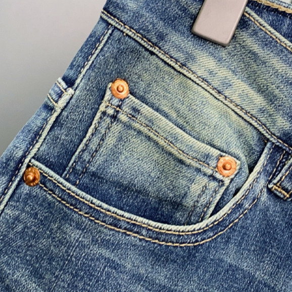 Luxury Mens Highend Jeans Minimalist Retro Designer Loose Straight Leg Business Denim Pants Spring And Summer Casual Versatile Light Blue Ou Z260903 - view 8