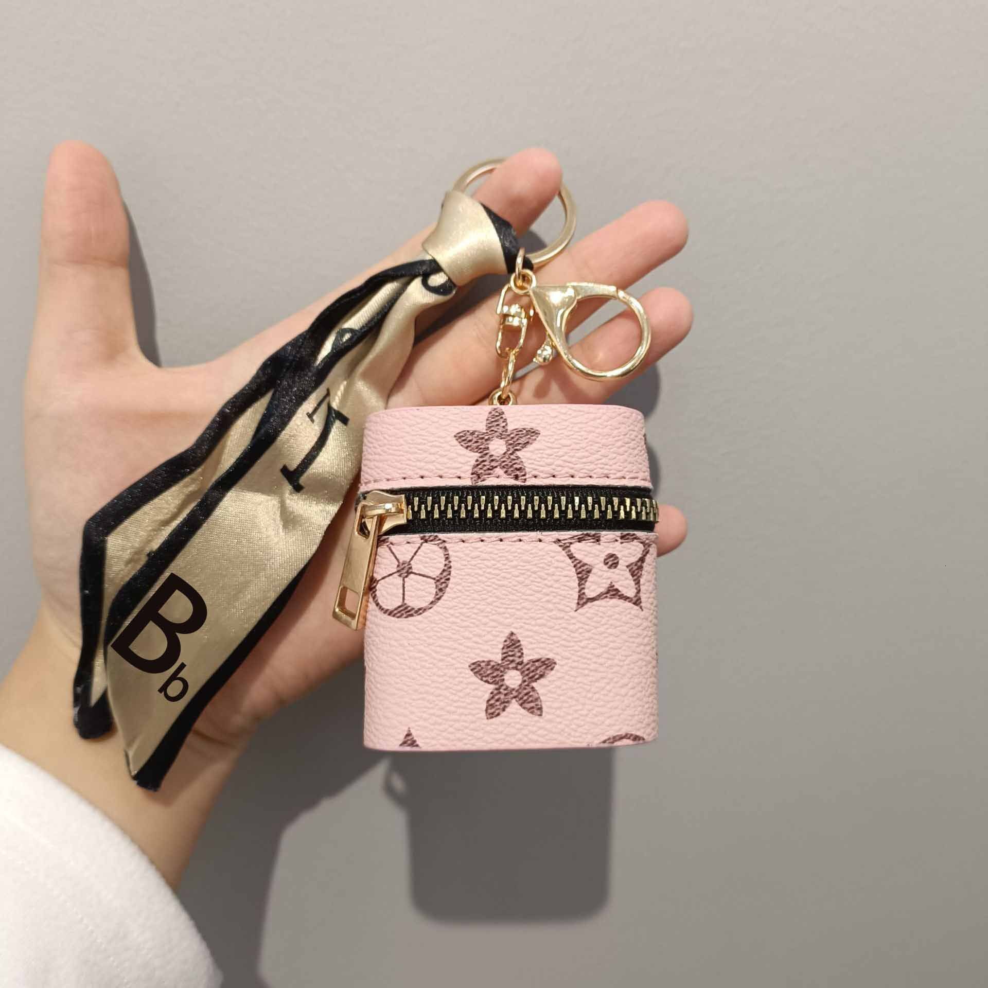E-commerce Live Streaming Benefits Coin Purse Keychain Mini Portable Earphone Case Storage Wireless Earphone Protective Cover Cute
