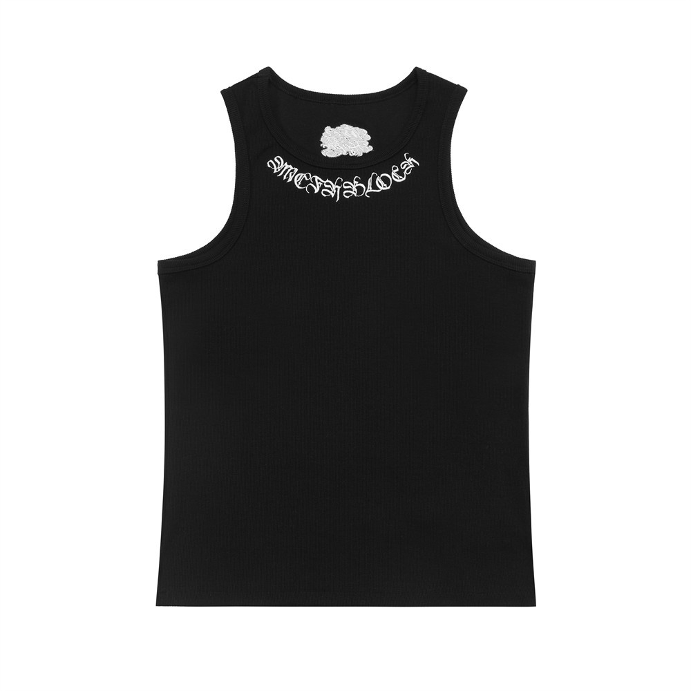 2026 Chicano letters Embroidery tank top Mens Summer Streetwear Crew Neck Slim Sleeveless Singlets Men