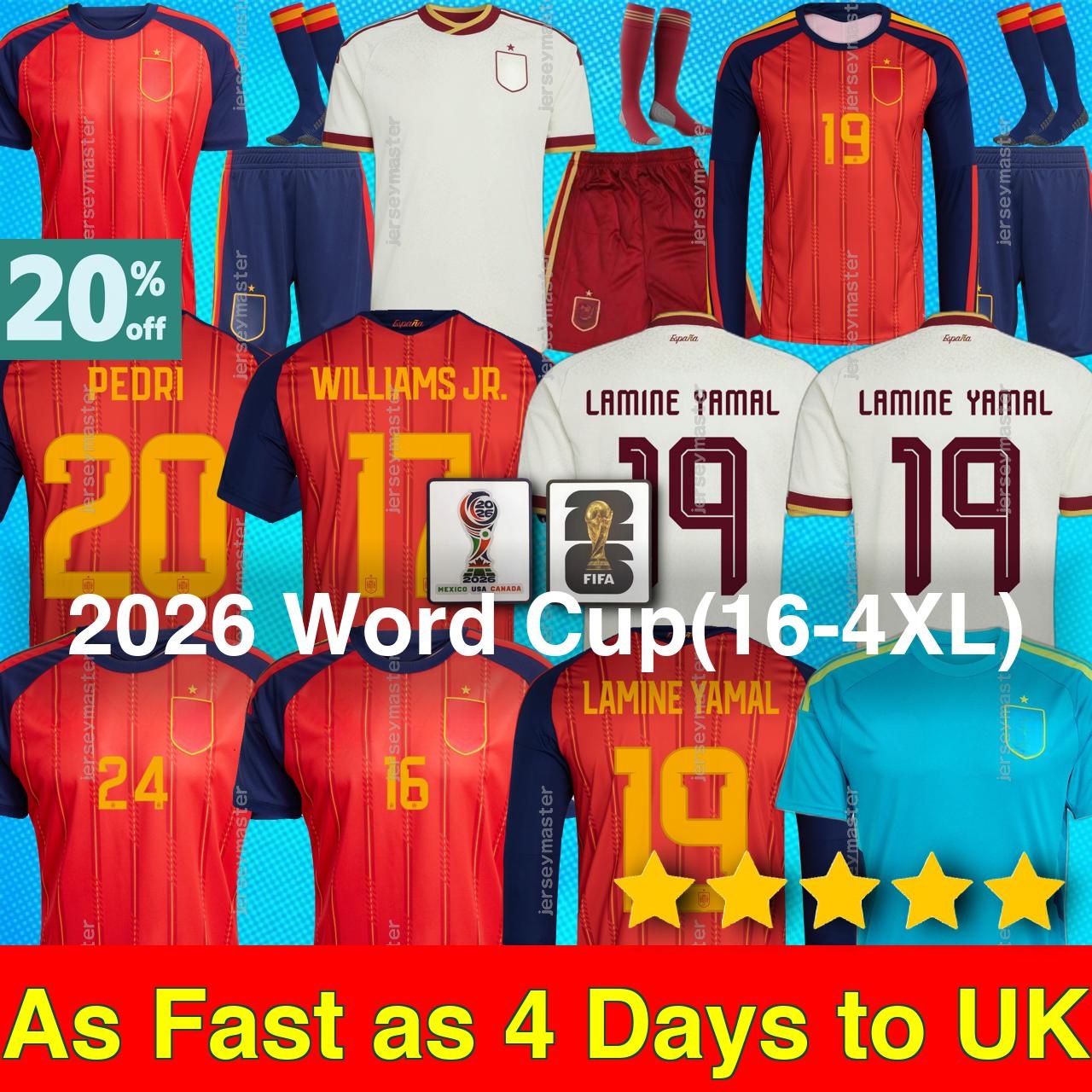 Camiseta Espana 2026 PEDRI GAVI LAMINE YAMAL Spain Jersey 26 Worldcup Men Kid Kit Spain World Cup 2026 football jersey 2026 Soccer Jerseys espa a futbol mundial 2026