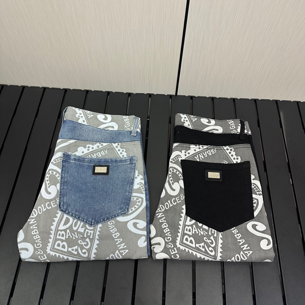 Spring And Summer New Retro Designer Jeans Luxury Men's Trendy Washed Spliced Straight Leg Slim Fit Pants Outdoor Casual Youth Sports Pants
