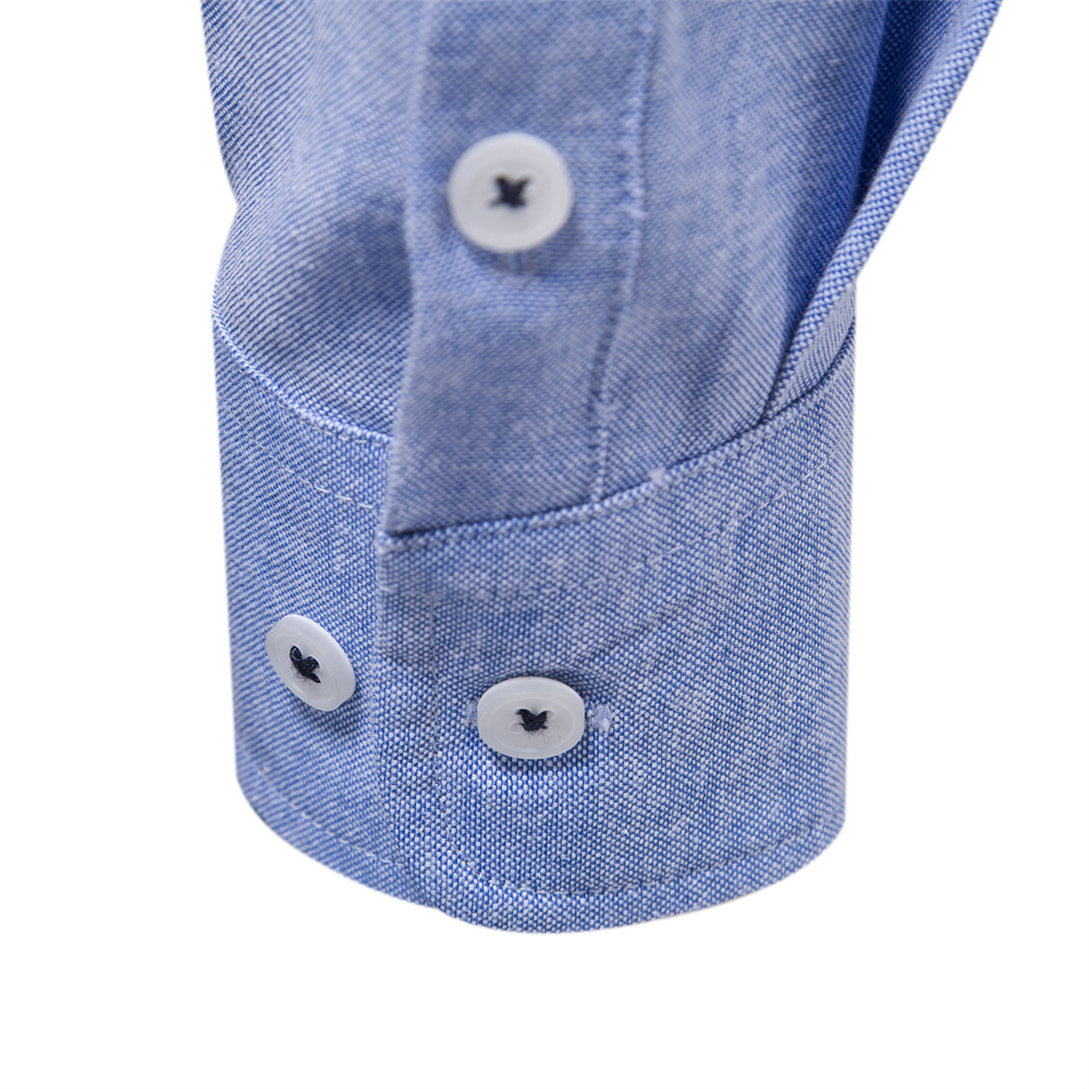 2023 New Autumn Cotton Men's Oxford Shirt Long Sleeve Button Down Social Business Casual Shirts for Men