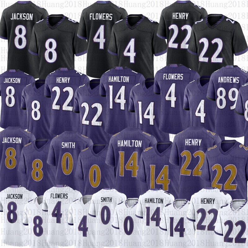 2026 New Derrick Henry Lamar Jackson Football Jersey Trey Hendrickson Roquan Smith Zay Flowers Hamilton Malaki Starks Andrews Wiggins Ray Lewis Reed Bateman
