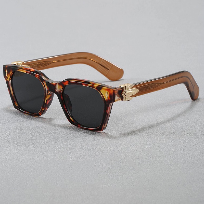 CB Fashion Men's Advanced Thick Frame Square Sunglasses Women Cat Eye Y2K Trendy Designer Handmade Sun Glasses Outdoor Driving Shades UV400 Summe