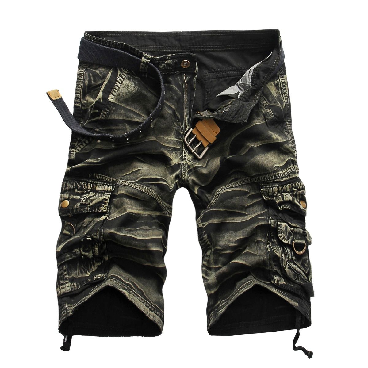 Summer Cargo Shorts Men Cool Cotton Casual Mens Short Pants Brand Clothing Comfortable Men Cargo Shorts No Belt