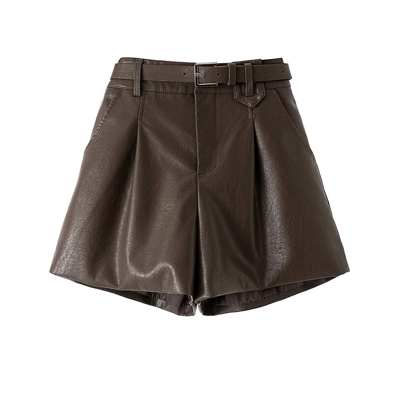 Designer Luxury Women's Set Autumn/winter Women's Essential New Versatile High Waist Slimming A-line Comfortable PU Leather Sexy Hot Girl Ul - view 8