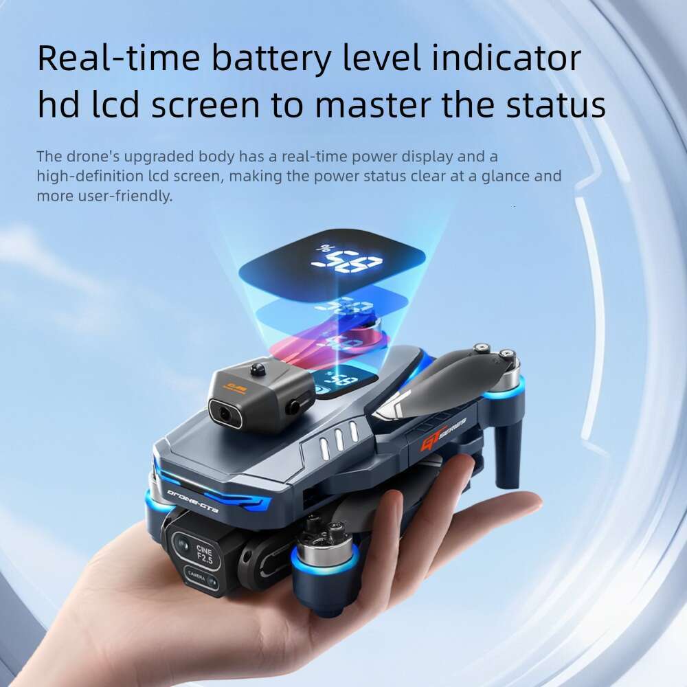 GT8 RC Drone 4.3 Inch Large Screen 4K HD Aerial Photography Brushless Motor Obstacle Avoidance Long Endurance Quadcopter Toy Gift CKS