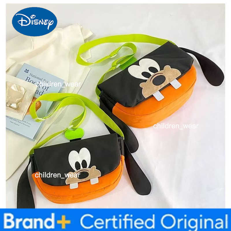 Disney Goofy High-Quality Creative Personality Boys and Girls Shoulder Bag Anime Cartoon Commuter Simple Crossbody Canvas Bag H260421