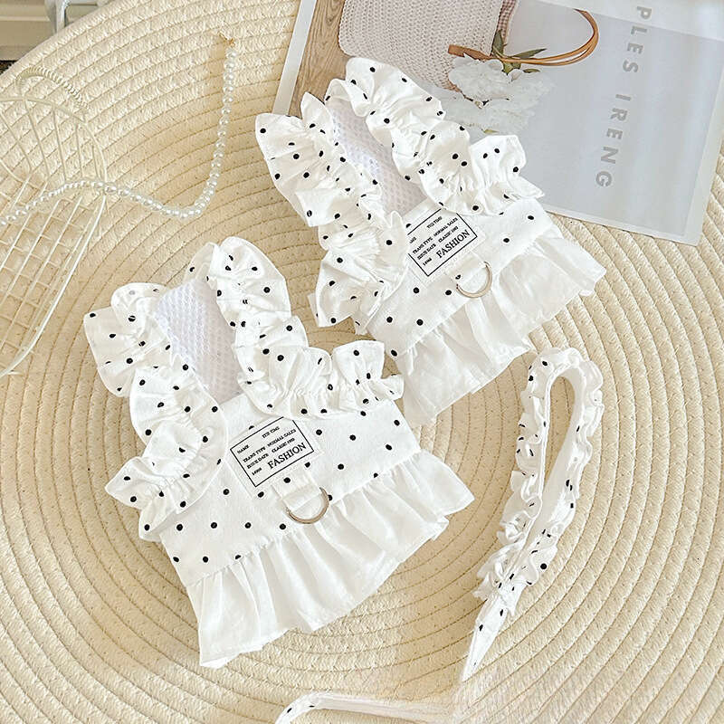 Summer Breathable Dog Harness Leash Set, Vest Chest Strap For Small Dogs Teddy Bichon, Adjustable Outdoor Walking Pet Lead pupakaIK