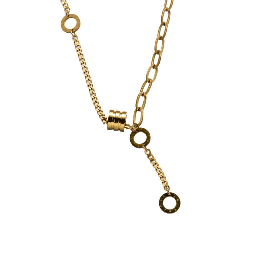 Elegant And Luxurious Necklace For Women, Unique Design, Bestseller In Cross-Border Sales, Titanium Steel 18K Gold Collarbone Chain Wholesale