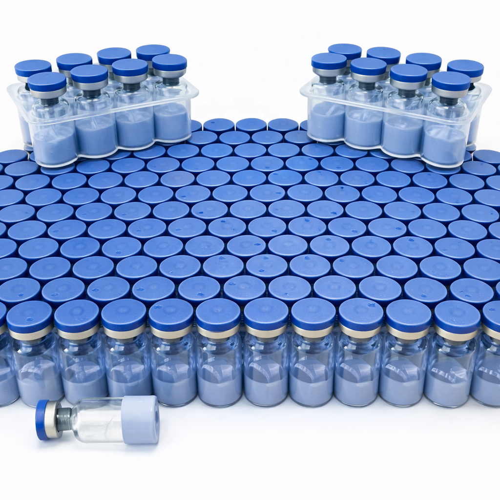 GHK Cu Copper Powder 50mg 100mg GHK-Cu Lyophilized Powder Peptide Skin Booster OEM Private Label Manufacturer Supply Copper Peptide