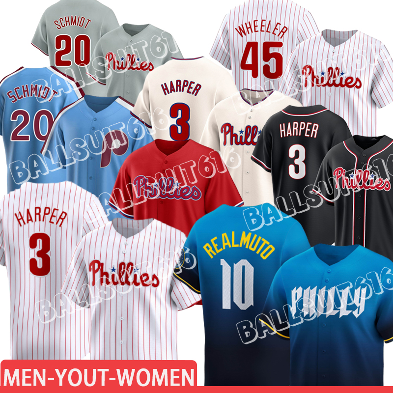 Phillies jersey city Custom Baseball Jerseys #3 Harper Jersey Trea Turner Jersey Mens youth womens Jersey 2026