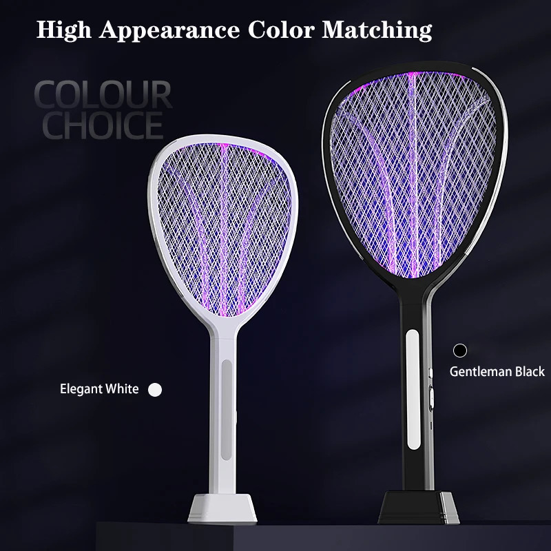 3 In 1 Widening of The Power Grid Electric Mosquito Swatter 3000V C-type Charging Mosquito and Fly Killer 260420CJ