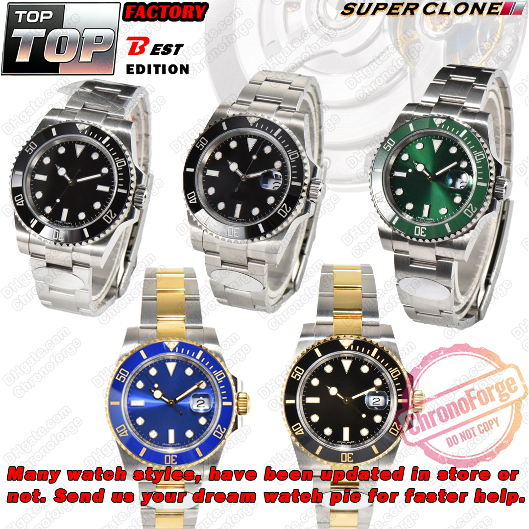 Super Clone Watches Men Designer Watches Luxury Mirror Quality Automatic Movement Full 904L Stainless Steel Ceramic Bezel Glide Lock Luminous 10ATM Waterproof