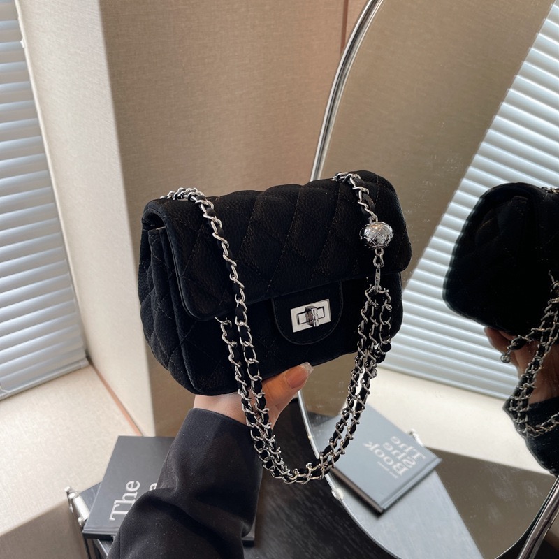 Shoulder Bags blue Fashion Trend Crossbody Single Bag On The Small Korean Version Of Foreign-style Chain Square