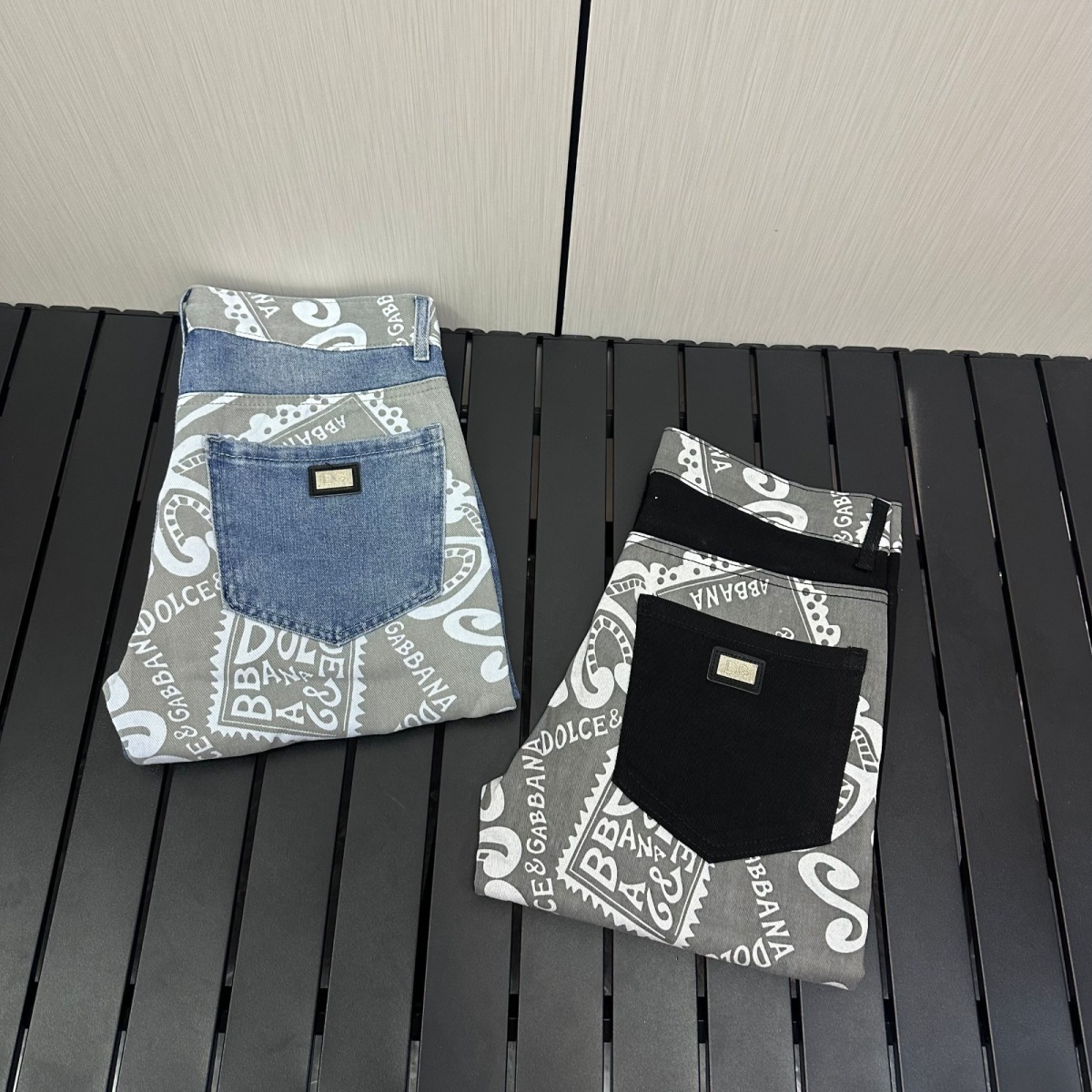 Spring And Summer New Retro Designer Jeans Luxury Men's Trendy Washed Spliced Straight Leg Slim Fit Pants Outdoor Casual Youth Sports Pants