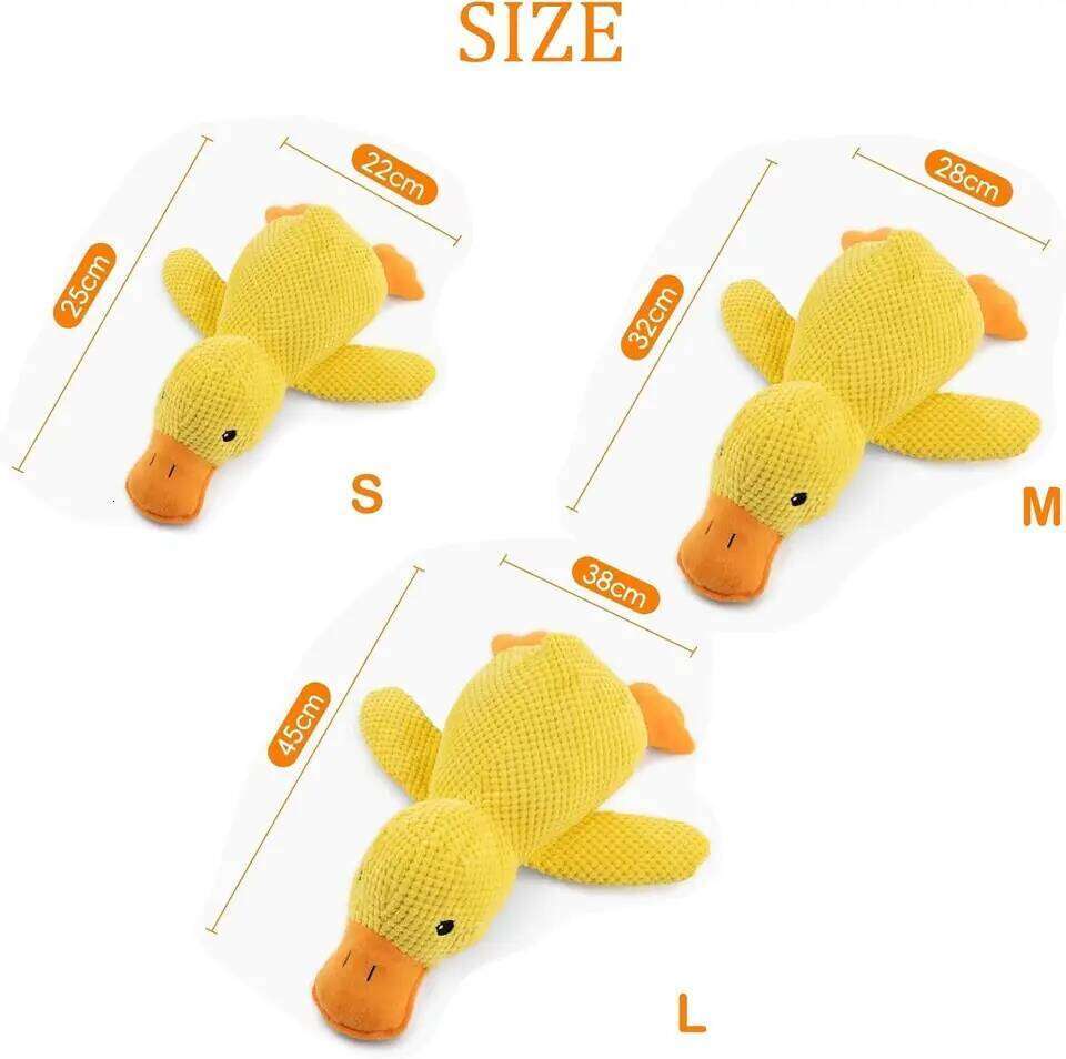 Famous brand Duck plush chew resistant durable toy with quacking sound teeth grinding relief soft companion for small large dog pupakaIK