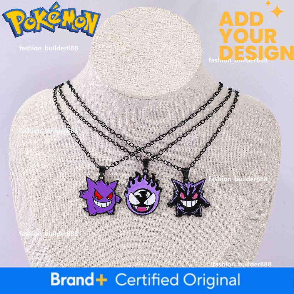 Pokemon Anime Gengar Pendant Necklace Kawaii Gengar Neck Chain For Fans Accessories Gifts