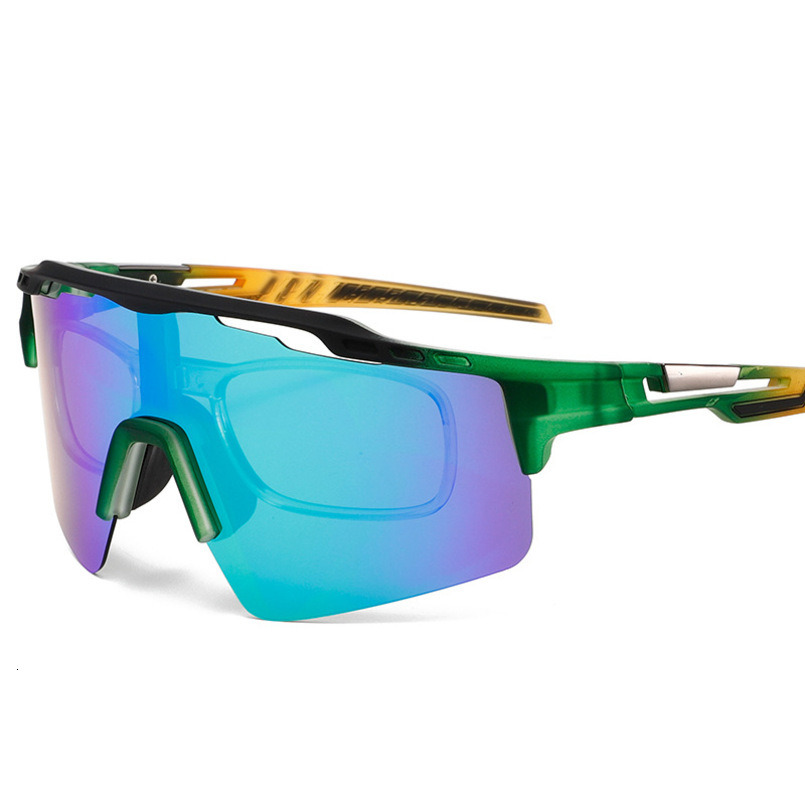 Cross-border cycling outdoor polarized glasses for driving and night vision, integrated windproof colorful sports sunglasses, can be fitted with presc