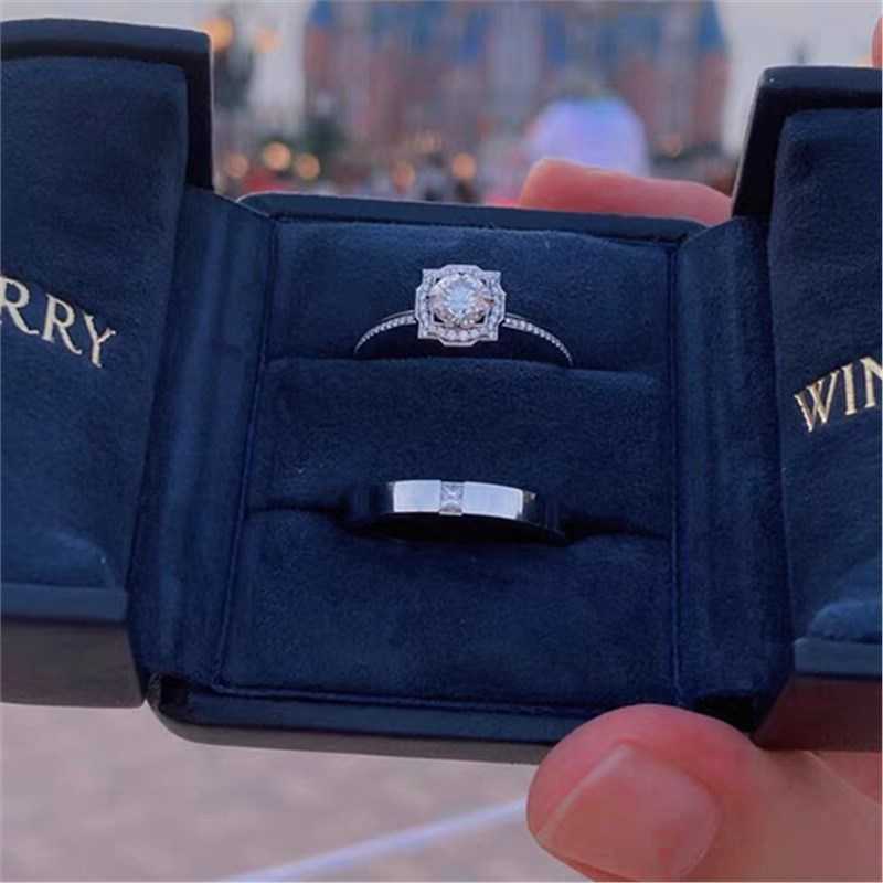 A pair of diamond engagement rings, a couple's wedding rings, a declaration ring, a Valentine's Day Z260421