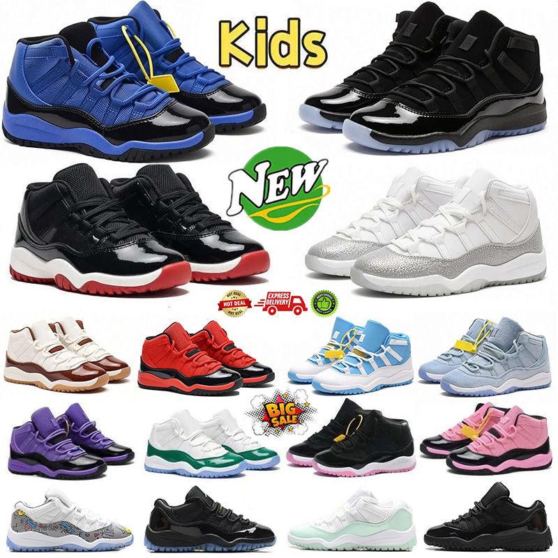 Designer 11 Kids Basketball Shoes Baby Children Cherry Bred 11s Cool Grey Concord Unc Win Like For Toddler Sneakers Fashion Tennis Shoe Eur 25-37