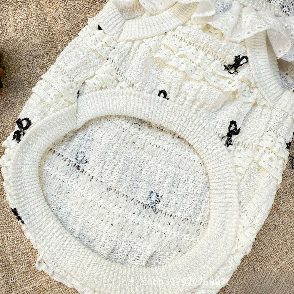 Famous brand Spring summer breathable lace vest for dogs and cats wholesale air conditioning clothing pet apparel with straps pupakaIK