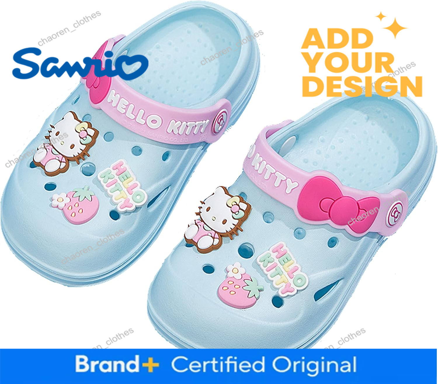 Hello Kitty Clogs Slip on Water Shoes Casual Summer for Girls Kids Children