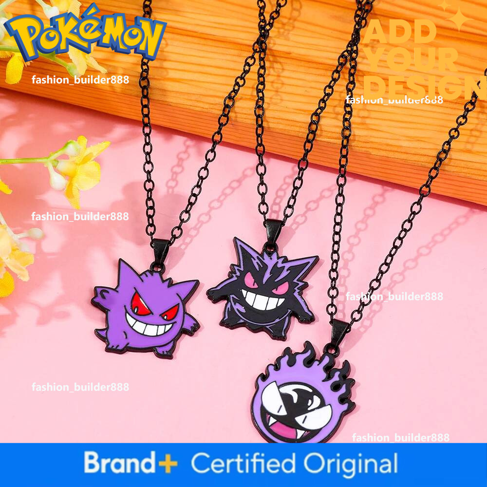 Pokemon Anime Gengar Pendant Necklace Kawaii Gengar Neck Chain For Fans Accessories Gifts