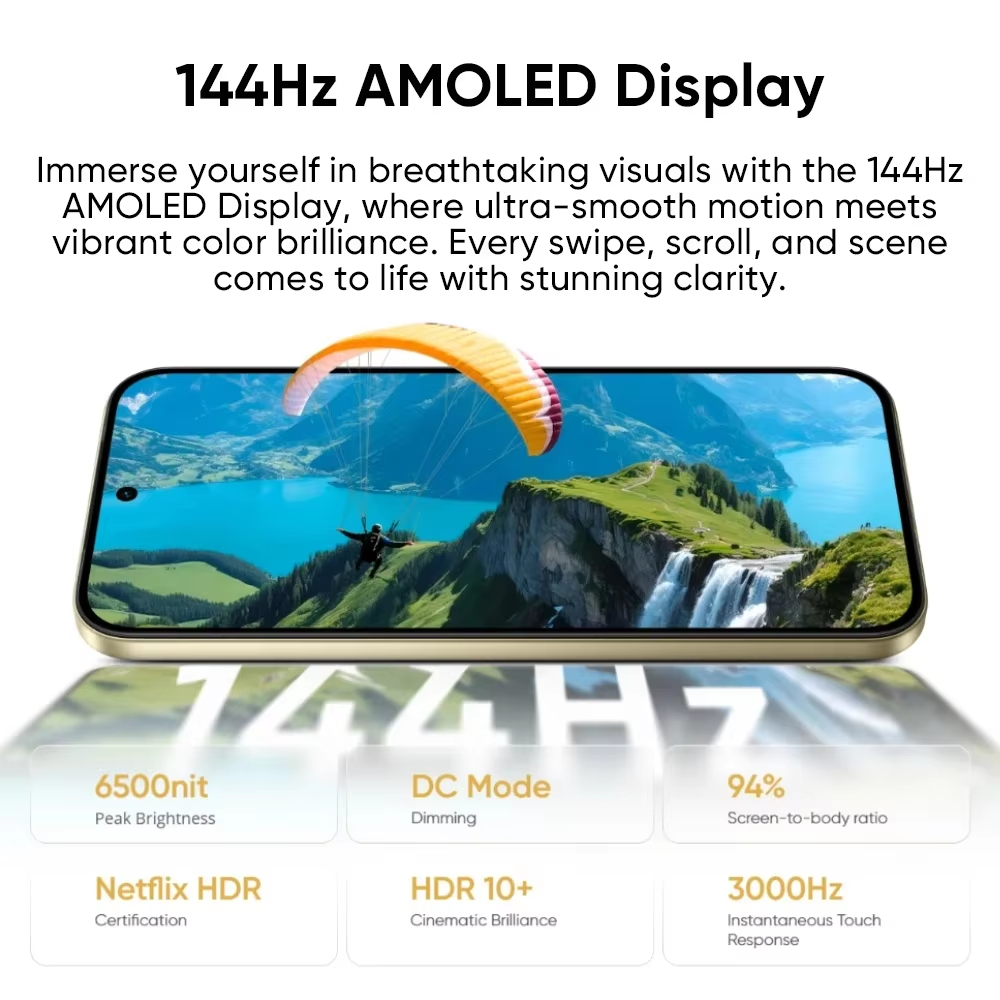 realme 16 Pro NFC Smartphone 6.78" 144Hz AMOLED Display Dimensity 7300-Max 5G Chipset 200MP Main Camera 50MP Selfie Camera IP69 Pro