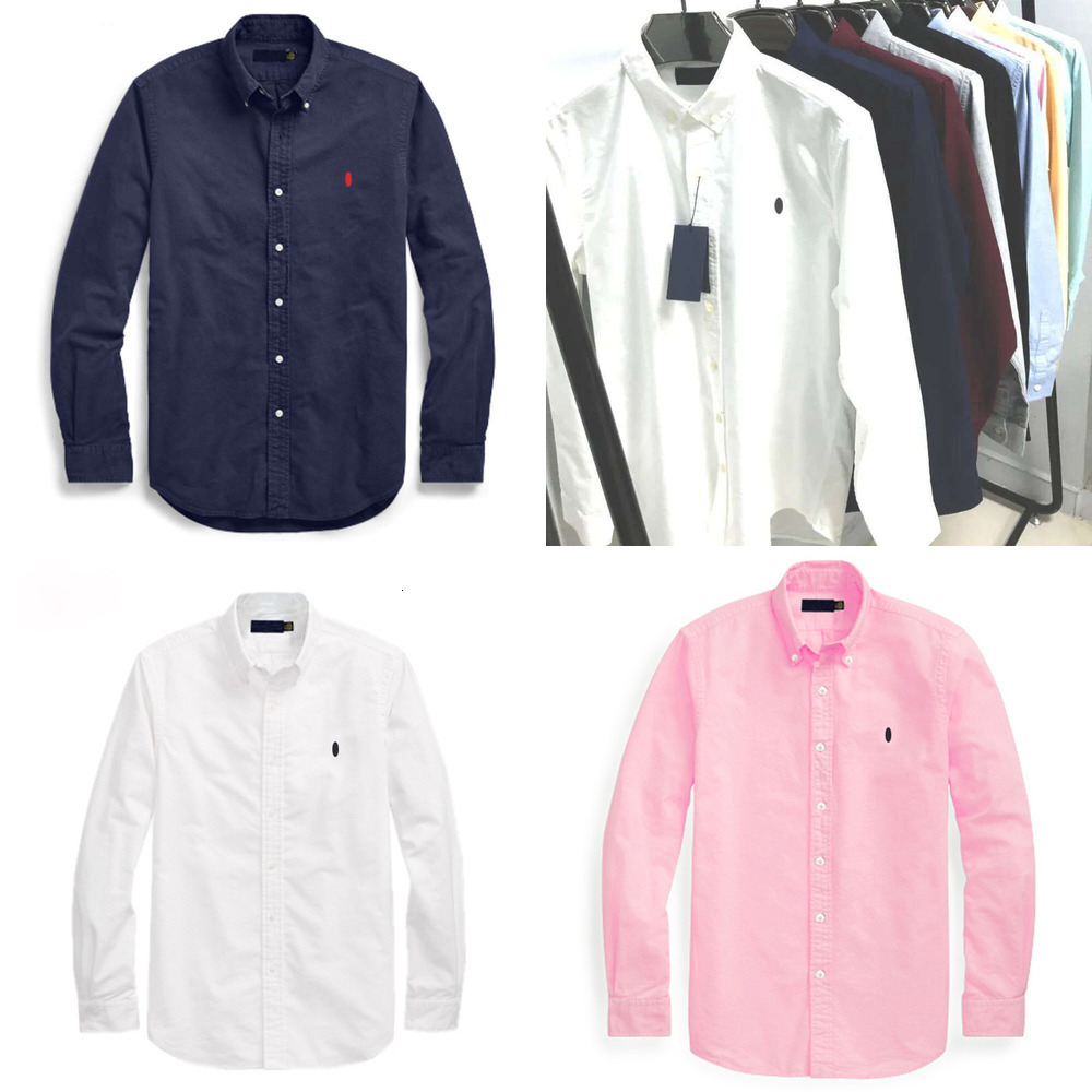 Mens Shirt Designer Tshirts Summer Horse Embroidery Polos Shirt Tops Streetwear Solid Color Blouse Business Leisure Oxford Textile Button Up D45