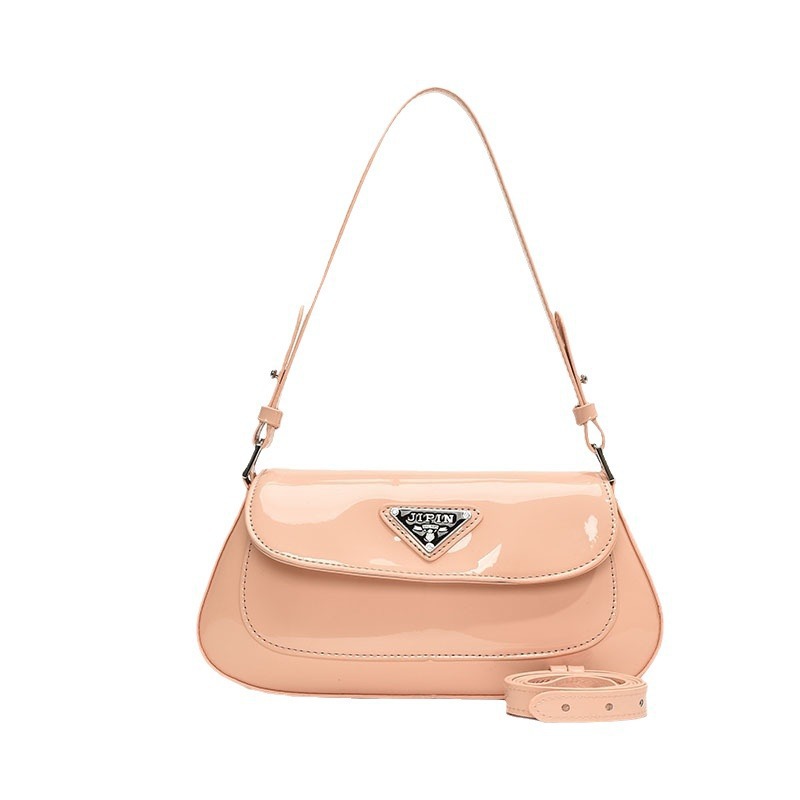 Luxury Bag Elegant Glossy Solid-Color Shoulder Bag - Trendy Underarm & Crossbody Purse for Women, Versatile High-Quality Fashion Bag With Free Shippin