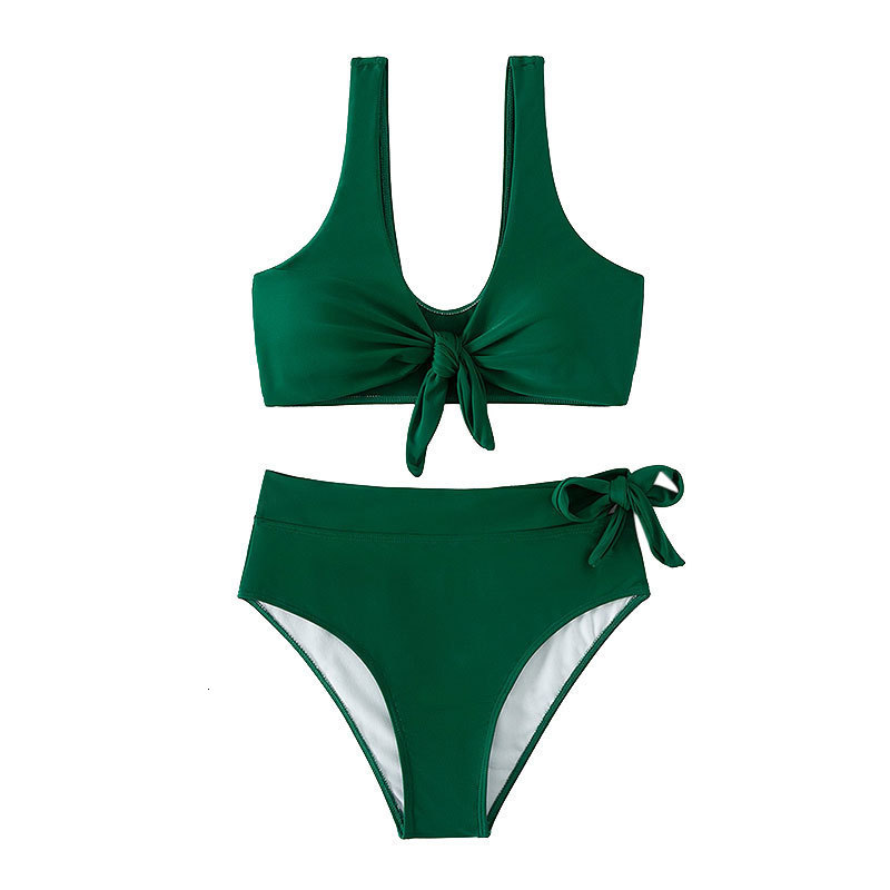 One Shoulder Swimsuits Solid Color Swimwear Women Bandage One Piece Suit Sexy Bathing Suit High Waist Beachwear Summer Monokini 250214