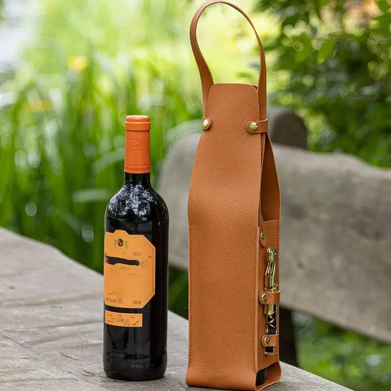Wine Tote Wine Holder Champagne Bags Wine Carrier With Handle Liquor Bottle Carrier Carry-On Pouch Travel Wine Bag For Wine 260420BJ - view 4
