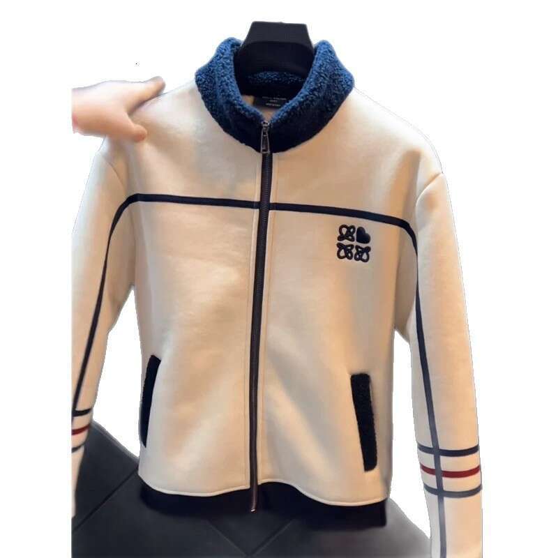 Men's High-End Elegant Versatile Autumn New Trend Stand Collar Design Personality Light Luxury Casual Jacket Coat