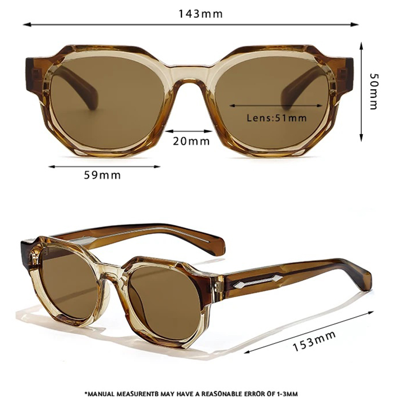 CB Retro Punk Square Sunglasses Men Vintage Thick Frame High-Quality Women's Sun Glasses Party and Holiday Travel Beach Eyewear Fashion Steampunk