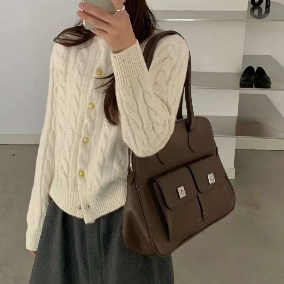 Vintage Car Shell Bag Women Faux Leather Double Pocket High End Large Capacity Shoulder Handbag Cross Border Bestseller Daily Commute SENYY