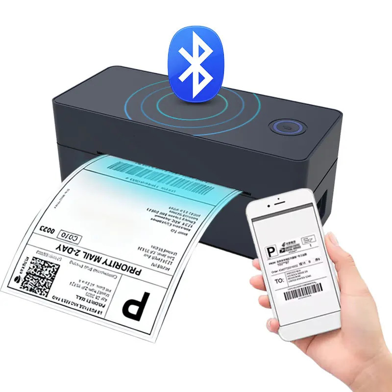 Wireless Bluetooth Thermal Label Printer 4x6 Support Android Mac iPhone Windows 260421