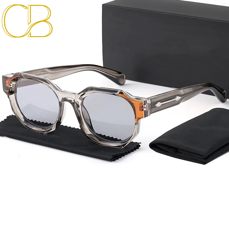 CB Retro Punk Square Sunglasses Men Vintage Thick Frame High-Quality Women's Sun Glasses Party and Holiday Travel Beach Eyewear Fashion Steampunk